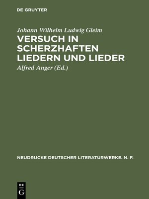 cover image of Versuch in Scherzhaften Liedern und Lieder